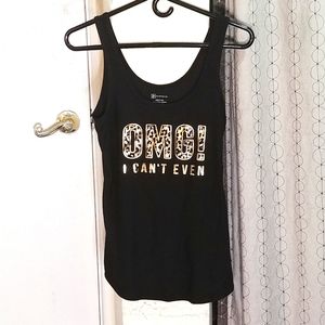 NWT No Boundaries "OMG! I Can't Even! Tank Top L